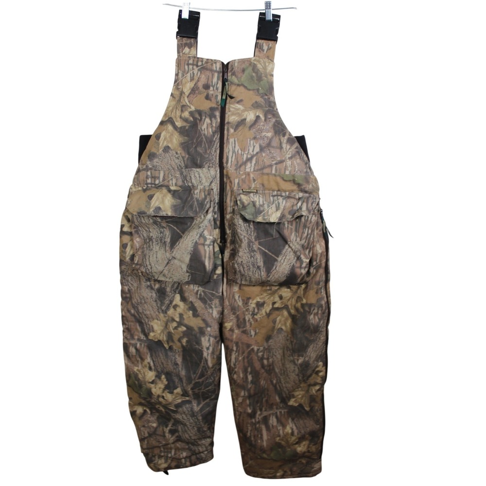 Remington Youth Camo Insulated Hunting Bibs XL Realtree Full Zip Cargo Overalls